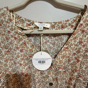 Umgee Multicolor Floral Dress with Tassels